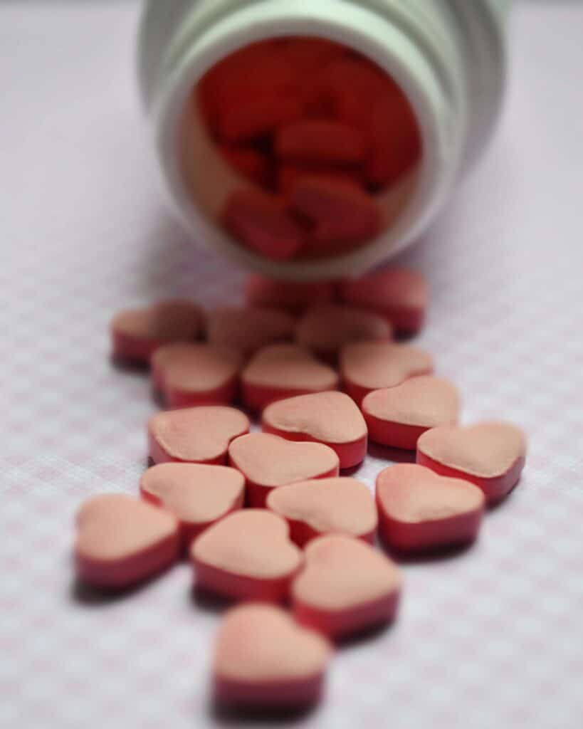 maladies des cachets en forme de coeur